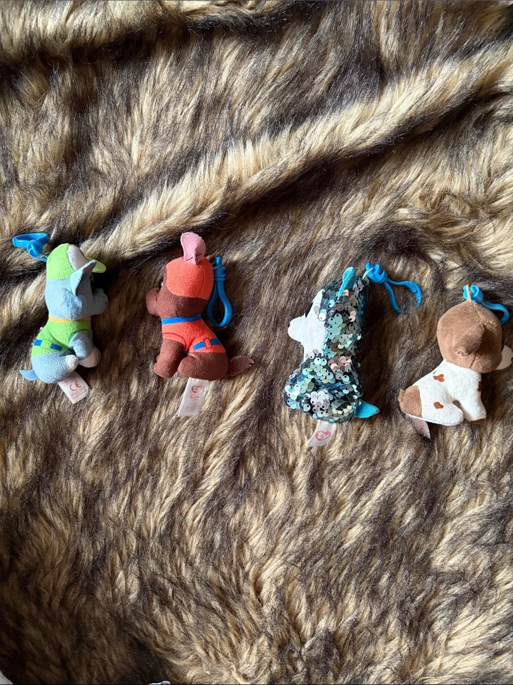 TY Beanie Boos Plush Keychain Backpack Bag Clips Lot Of 4